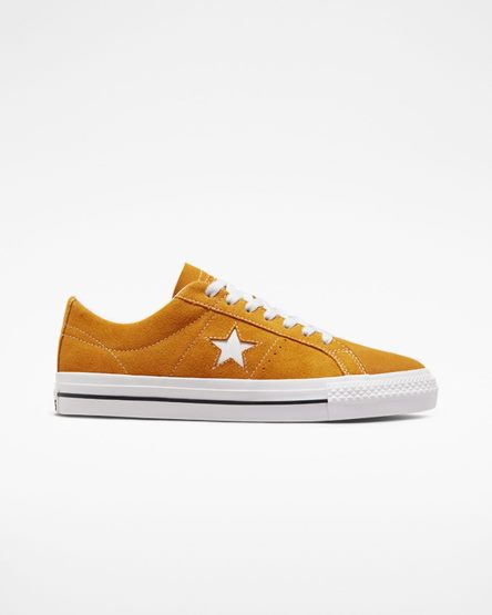 Pánské Skate Boty Converse One Star Pro Zlaté Oranžové Bílé Černé | CZ OSGD63